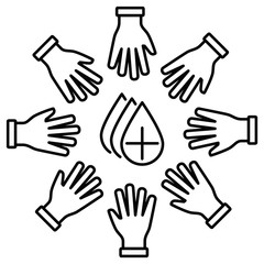 Obraz premium Danation line icon