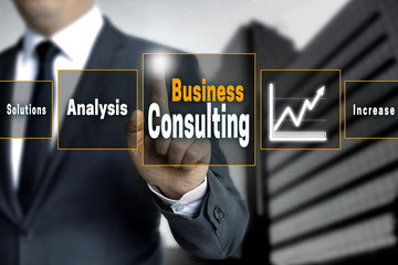 Business Consulting touchscreen concept background - 116333958