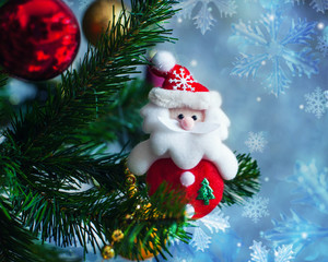 Fototapeta na wymiar Christmas toy Santa Claus