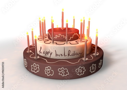van harte gefeliciteerd - taart voor verjaardag" stock photo and