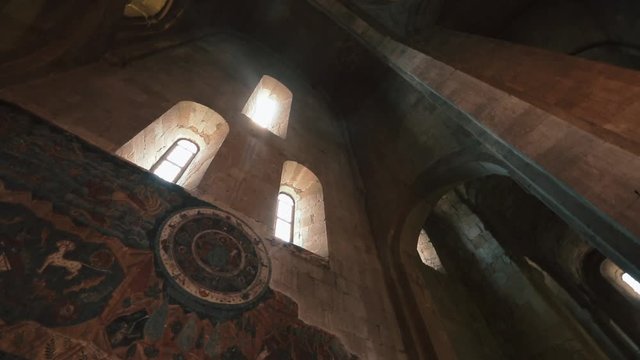 Inside of Svetitskhoveli Cathedral in Mtskheta June 25, 2016. Mtskheta is the old capital of Georgia which it is worldwide famous for its beautiful cathedral.