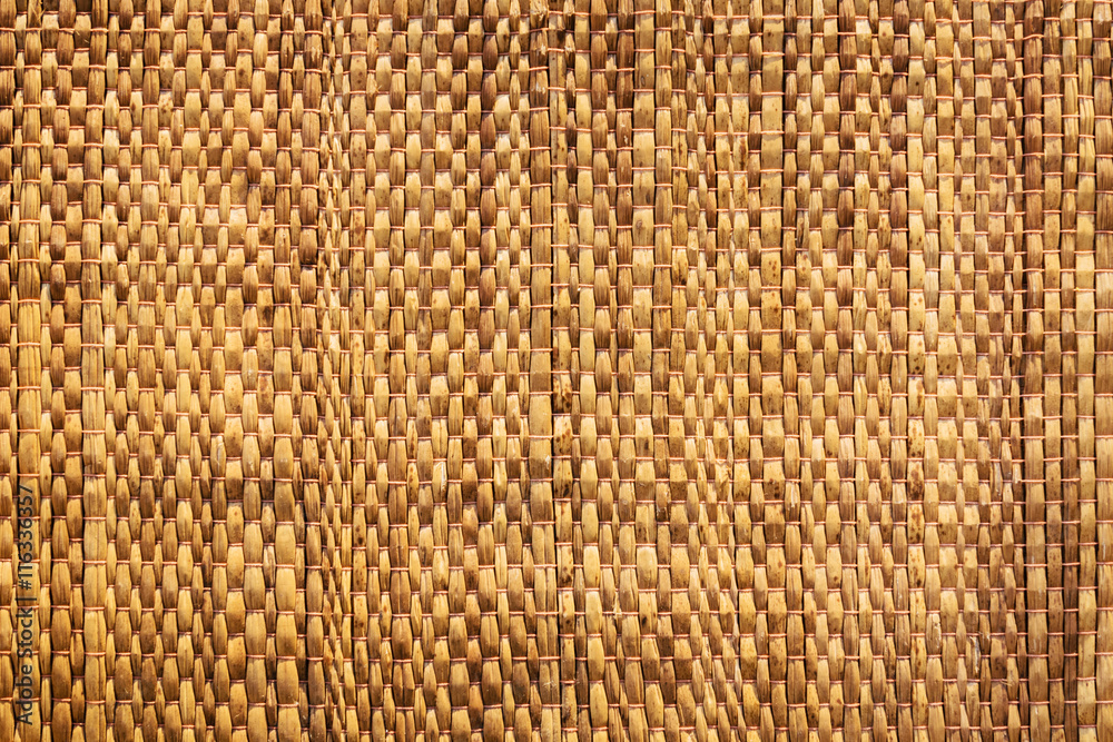 Poster texture of native thai style weave sedge mat background - made from papyrus