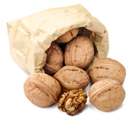 walnuts in the paper bag