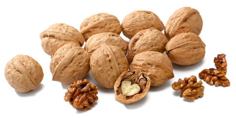 walnuts on white