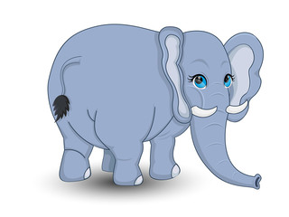 Fototapeta na wymiar Cute Elephant cartoon vector set 3