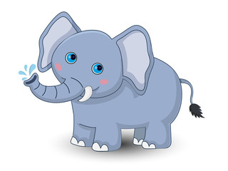 Cute Elephant cartoon vector set 4
