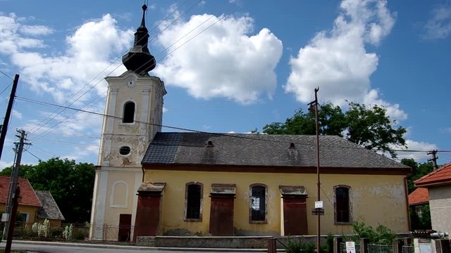 Evangelical church from 1792  in the classical style, in Dlha Ves, district Roznava, Slovakia
