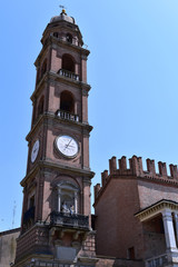 Fototapeta na wymiar The Clock Tower, Faenza, Italy