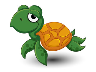 Cute Turtle cartoon vector