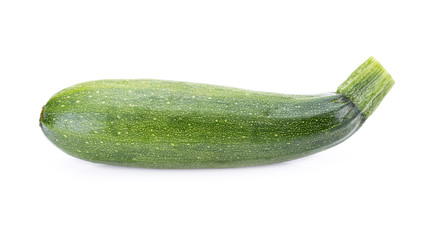 green zucchini vegetables isolated on white