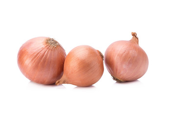 shallots isolated on white background