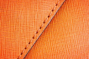 Orange texture leather background