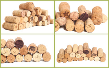 Collage of Wine corks