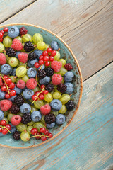 Summer berries on plate