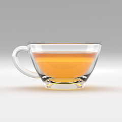 tea cup on white