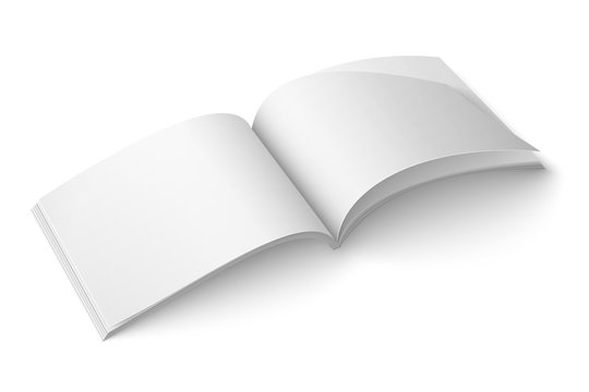 Blank open magazine template. Wide format
