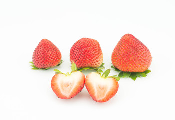 Red berry strawberry isolated on white background