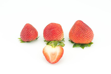 Red berry strawberry isolated on white background