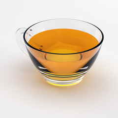 tea cup on white