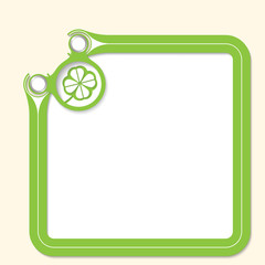 Green frame for your text and cloverleaf