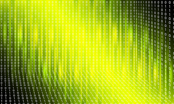Vector abstract background with lights; lines and binary code
