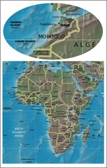 Morocco and Africa map