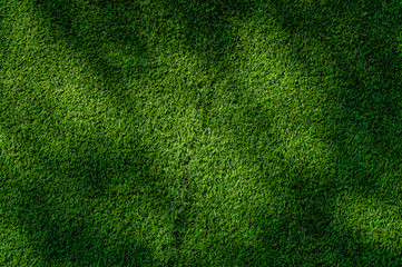 Abstract  top view green color of artificial grass background texture