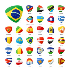 National participants flags of summer sport games in Rio. Part 1.