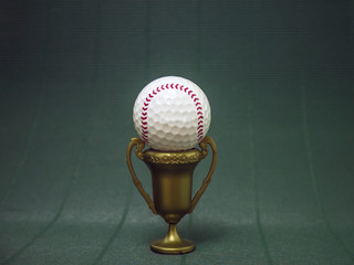 Golden Trophy with ball
