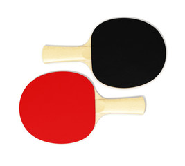 ping-pong racket on white background 3d