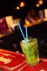 alcoholic green cocktail