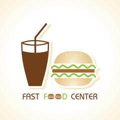 Fast food center stock vector