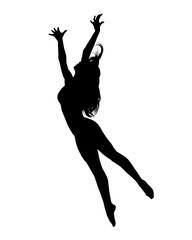 silhouette of a posing balerina