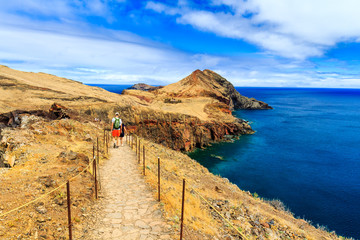 Trekking path at Ponta de Sao Lourenco, Madeira, Portugal