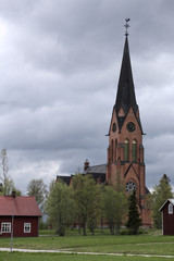 Swedish church in Oviken in Jamtland County