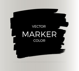 Vector dark stripes drawn with markers. Elements for design and background