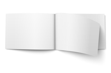Blank magazine template. Wide format.