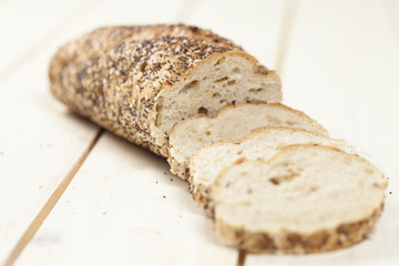 Geschnittenes Baguette