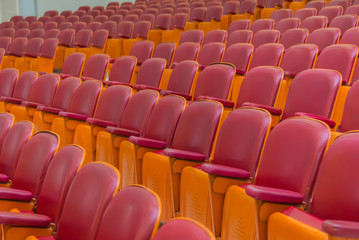 empty chairs in theatre or conference hall