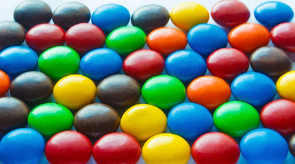 Fototapeta na wymiar Colorful chocolate coated candy