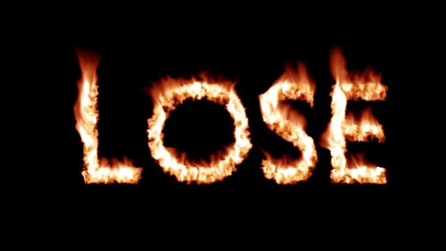 Lose hot text brand branding iron loser metal flaming heat flames overlay 4K
