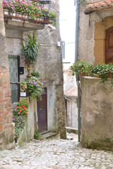 A glimpse of the alleys of the village of Artena Lazio - Italy
