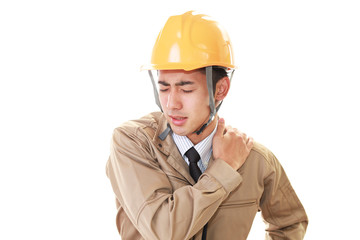 肩痛を訴える労働者