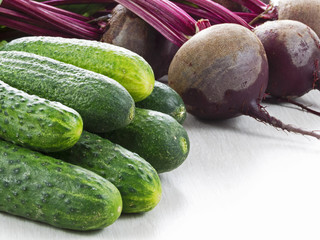 cucumber, onion and beets © olgapavlova