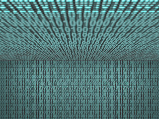 Obraz premium Digital data cyberspace. High technology concept.