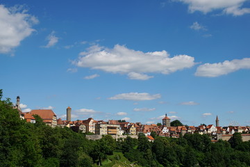 Fototapeta na wymiar Panoramablick auf Rothenburg ob der Tauber 