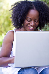 African American Woman Working on the Computer