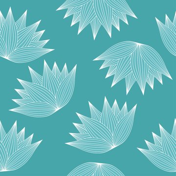 seamless pattern of lily flowers lotus design