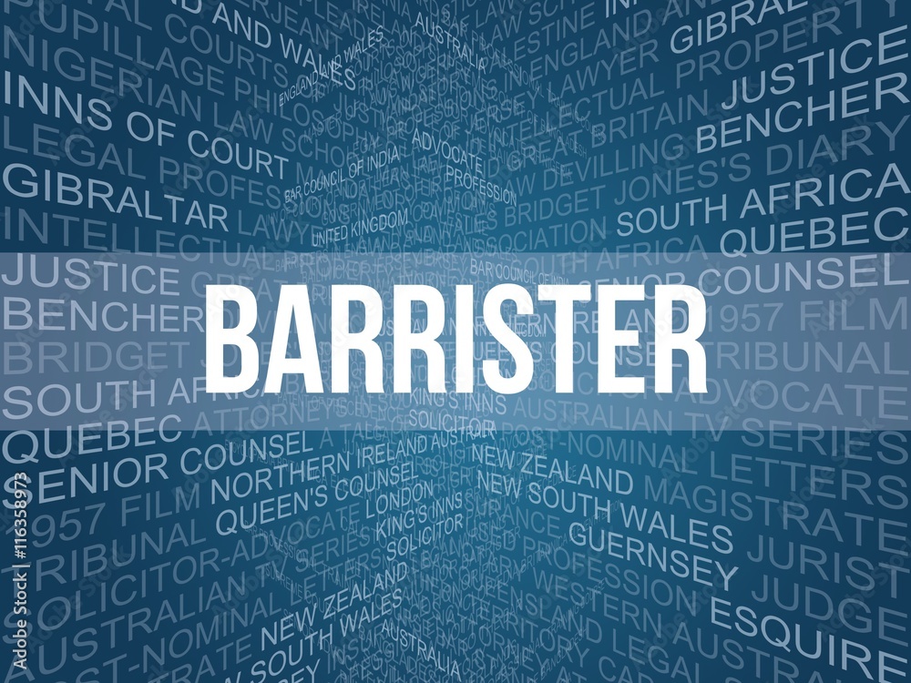 Wall mural barrister