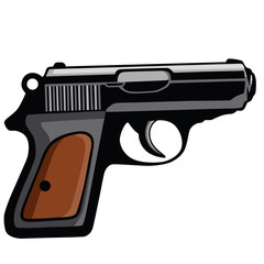 Personal Pistol Gun Vector